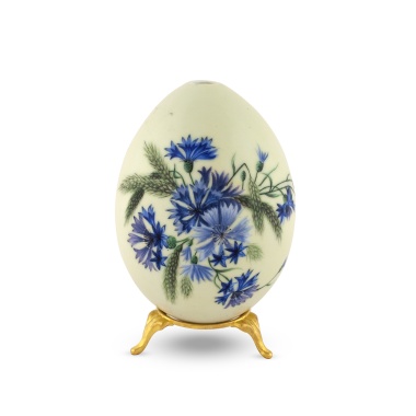 Пасхальное яйцо «Васильки и колосья пшеницы»