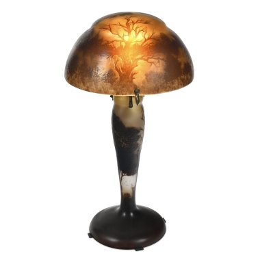 Настольная лампа в стиле Галле «Лесной пейзаж»