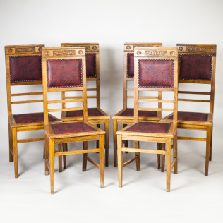 Комплект из шести стульев в стиле модерн