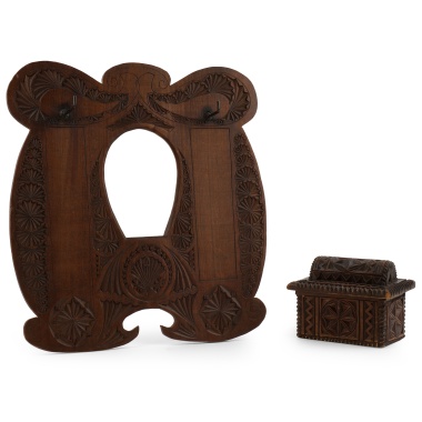 Комплект в русском стиле: рамка для фотографий и шкатулка