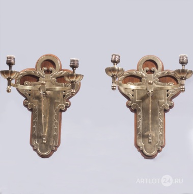 Парные настенные бра на 2 светоточки