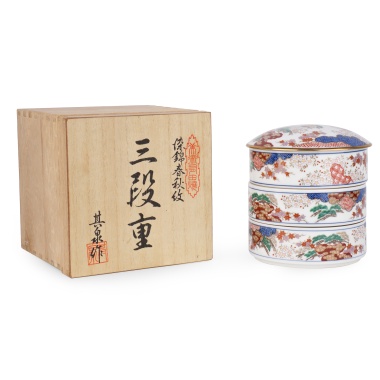 Трехчастная шкатулка Имари