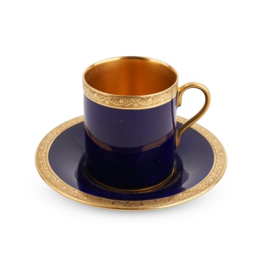 Кофейная пара с золотым кантом