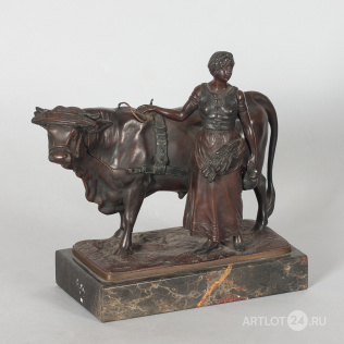 Скульптура "Крестьянка с быком"