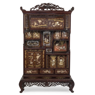 Японский кабинет со сценами в жанре «цветы и птицы»