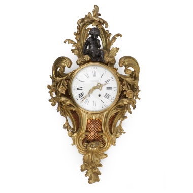Часы-картель с фигурой путти в стиле Людовика XV
