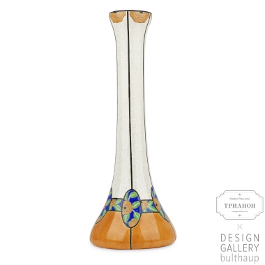 Ваза с камелиями эпохи ар-деко в технике перегородчатой эмали