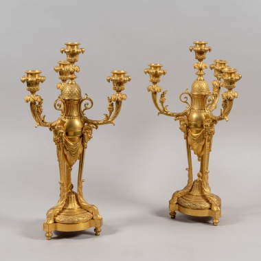 Кабинетные парные канделябры в стиле Людовика XVI