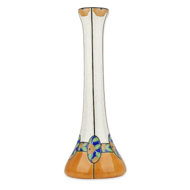 Ваза с камелиями эпохи ар-деко в технике перегородчатой эмали