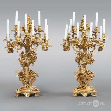Парные канделябры  в стиле Людовика XV