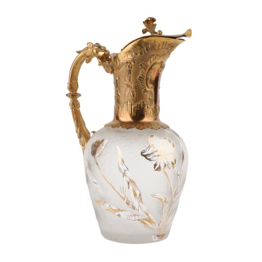 Кувшин «Тюльпаны» с фигурной ручкой в виде льва