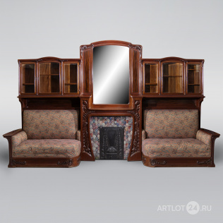 Комплект мебели в стиле ар-нуво по проекту Луи Мажореля