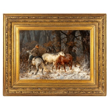 Сверчков Николай Егорович «Сцена в лесу»