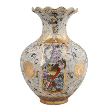 Ваза «Журавли» мастерских Сацума