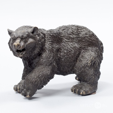 Кабинетная скульптура «Медведь перед атакой»