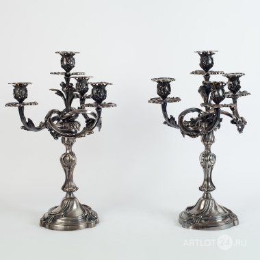 Парные канделябры в стиле рококо