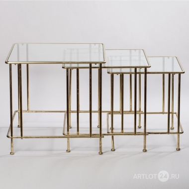 Комплект из трех выдвижных консольных столиков