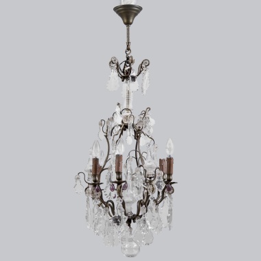 Люстра со стеклянными подвесками