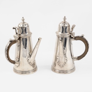 Парные серебряные шоколадники «Hunt & Roskell»