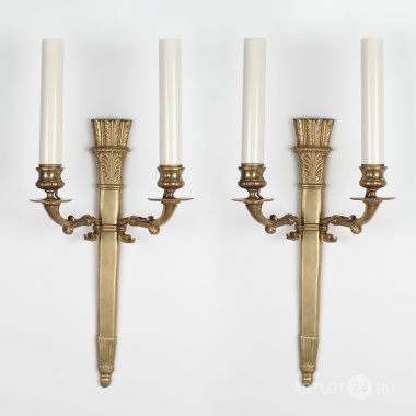 Парные двухрожковые бра в стиле ампир