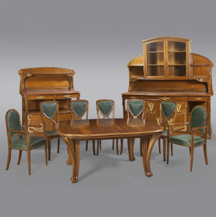 Гарнитур мебели для столовой в стиле модерн по проекту Луи Мажореля