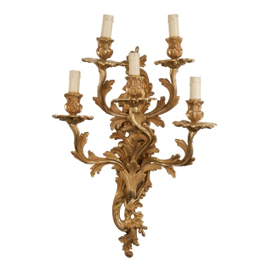 Настенное бра в стиле Людовика XV на 5 светоточек