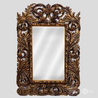 Настенное зеркало «Листья аканта» в резной раме