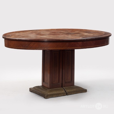 Овальный раскладной стол в стиле ар-нуво