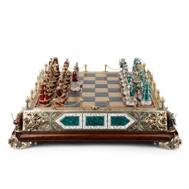Шахматы в ювелирном исполнении в стиле Ренессанс