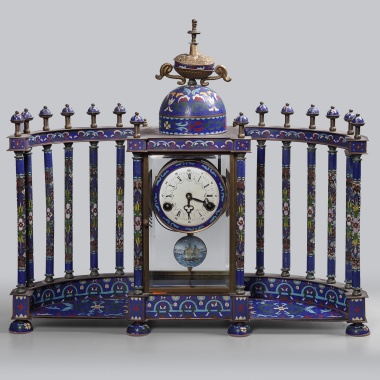 Часы каминные в технике клуазоне