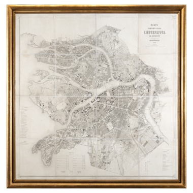 Гравюра «План столичного города С. Петербурга, вновь снятый в 1858 году»