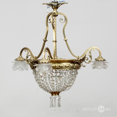 Люстра «Каскад хрустальных бус»