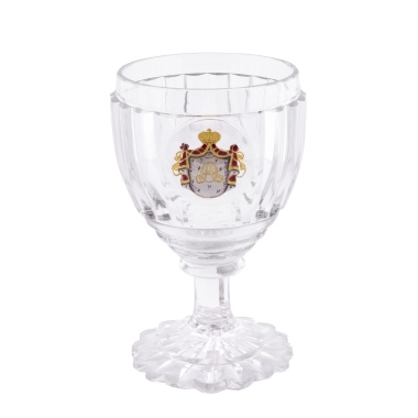 Бокал для вина "Банкетного" сервиза с вензелем "АФ" Императорский стеклянный завод