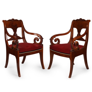 Парные русские кресла в стиле ампир 