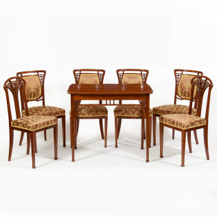 Стол и шесть стульев в стиле модерн