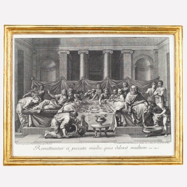 Гравюра «Покаяние» французского гравера Бенуа Одрана по сюжету Николя Пуссена