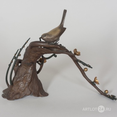 Торо окимоно «Соловей на ветке цветущей сливы Уме»