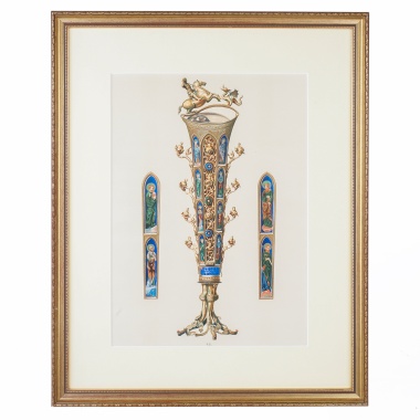 Хромолитография экспонаты сокровищницы Сан Марко «Реликварий руки Святого Георгия»