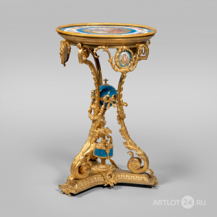 Столик-геридон с фарфоровой столешницей эпохи Наполеона III