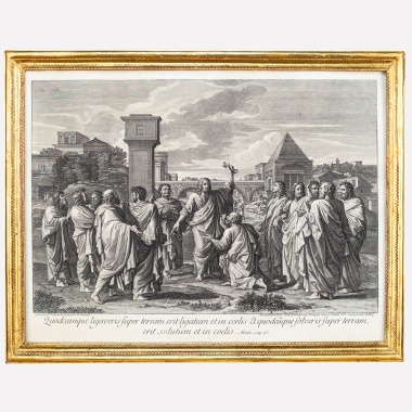 Гравюра «Апостол Павел» французского гравера Бенуа Одрана по сюжету Николя Пуссена