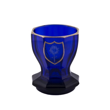 Бокал кобальтового стекла из сервиза дворца "Коттедж". Императорский стеклянный завод