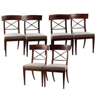 Комплект из шести стульев в стиле классицизм