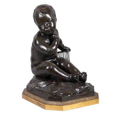 Скульптура «Инфант с клеткой» по модели Жана - Батиста Пигаля