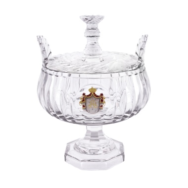 Компотница "Банкетного" сервиза с вензелем "АФ" Императорский стеклянный завод