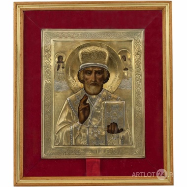 Икона «Святой Николай Чудотворец» в окладе
