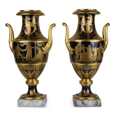 Парные вазы «Античные сюжеты»