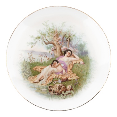 Настенная тарелка «Полуденный сон Нимфы и Купидона»