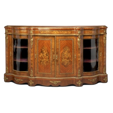 Французский полушкаф-прилавок в технике маркетри