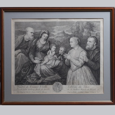 Гравюра с картины Тициана