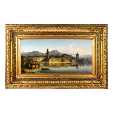 Фредерик Вильгельм Янковский «Вид на озеро Гарда» 